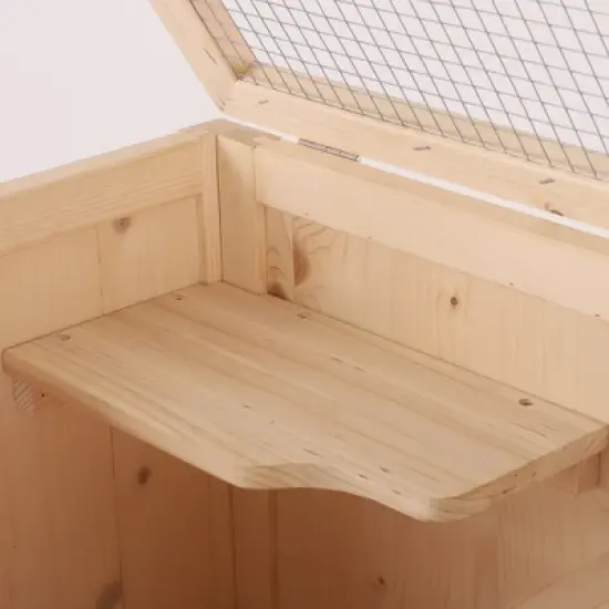 PawHut 5-Tier Wooden Hamster Cage Mice Habitat Rat Habitat with Openable Top, Front Door and Storage Shelf image {4}