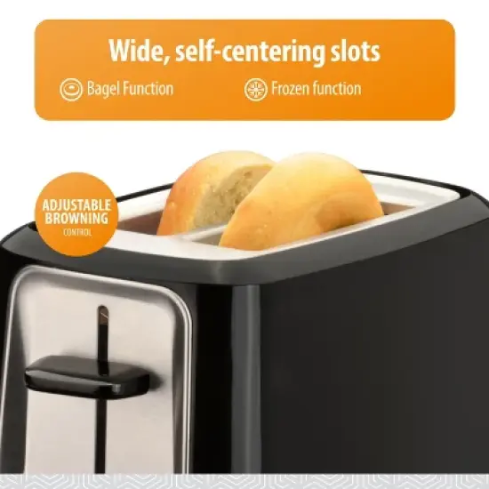 Toastmaster 2-Slice Cool Touch Toaster, Black image {3}