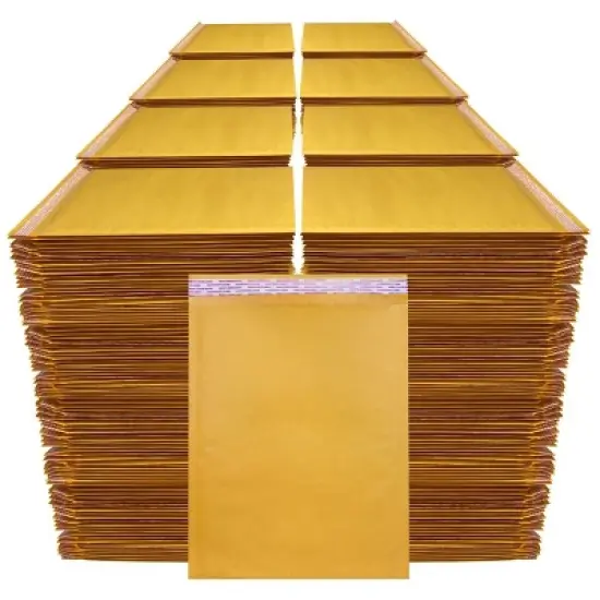 UOFFICE Pack of 800 Bulk Kraft Bubble Mailers 14.25" x 20" - #7 Self-Seal Padded Envelopes image {1}