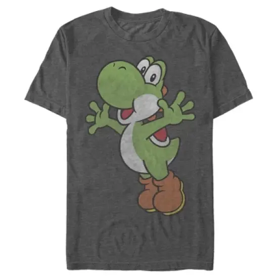 Men's Nintendo Yoshi Smiling Jumping T-Shirt image {3}