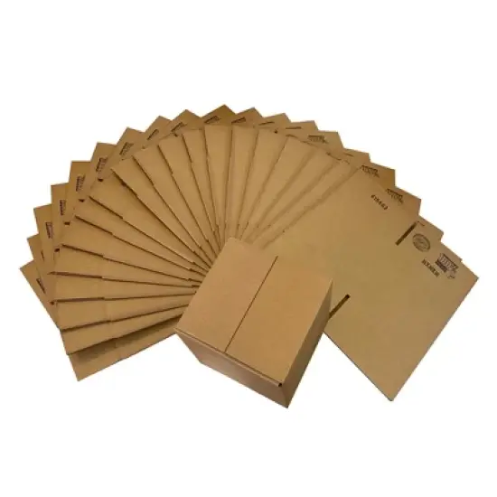 UOFFICE Pack of 10 Corrugated Cube Shipping Boxes 18" x 18" x 18" image {7}