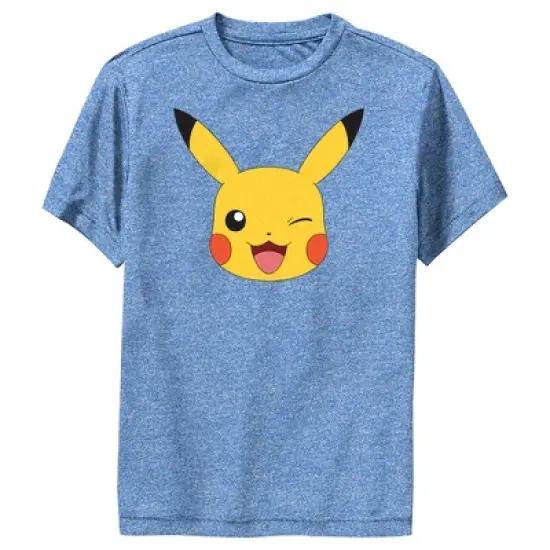 Boy's Pokemon Pikachu Wink Face Performance Tee image {5}