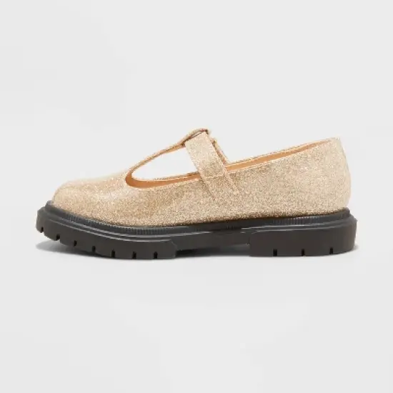 Toddler Girls' Londyn Lug Sole Mary Jane Shoes - Cat & Jack&trade; Gold image {1}