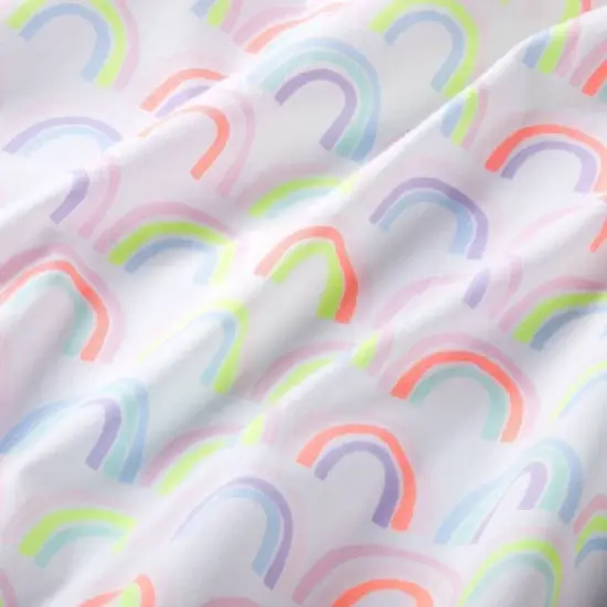 Fitted Crib Sheet Rainbows - Cloud Island&trade; - White image {3}