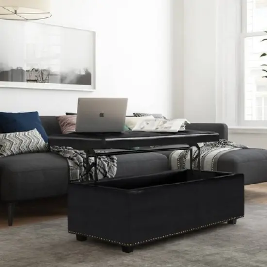 Rectangular Springfield Lift Top Storage Ottoman - WyndenHall image {2}