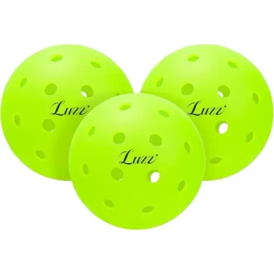 Luzz Outdoor Pickleballs 40 Holes True Flight Balance Technology, Pickle Balls 3 9 Pack Rotomolded Construction for Consistent Bounce Pickleballs image {6}