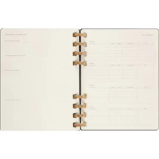 Moleskine 2023-24 Academic Spiral Planner 8"x9.25" Midnight Black image {7}