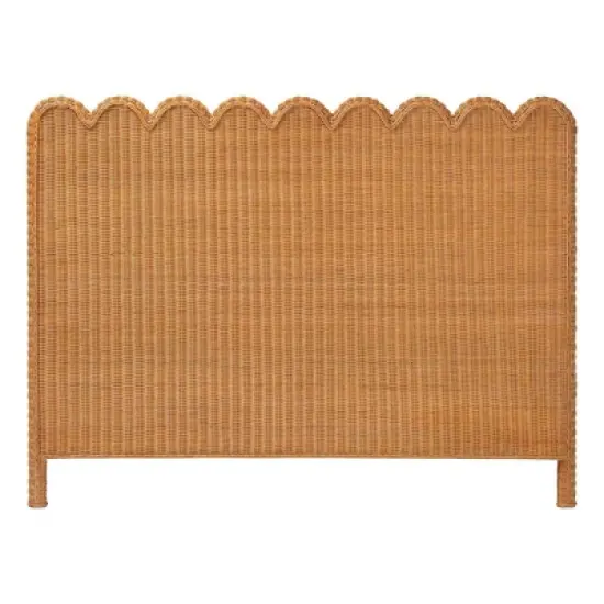 bali & pari Maritza Scalloped Rattan Pitrit Standalone Headboard image {6}