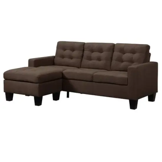 81" Earsom Sofa Brown Linen - Acme Furniture image {1}