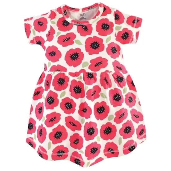 Touched by Nature Baby and Toddler Girl Organic Cotton Dress and Cardigan 2pc Set, Poppy image {3}