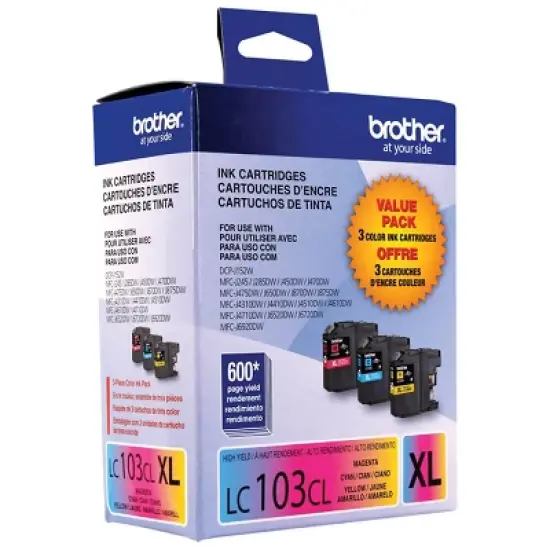 Brother LC1033PKS Innobella High-Yield Ink Cyan/Magenta/Yellow 3/PK image {5}