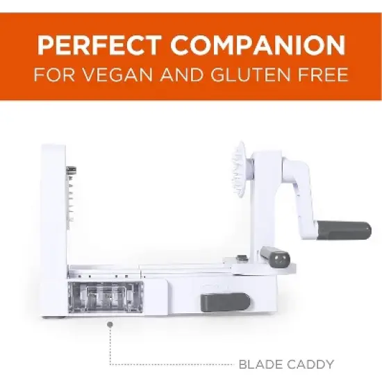 Commercial Chef Vegetable Spiralizer Zucchini Zoodle Noodles Maker Set with Four Blades image {6}
