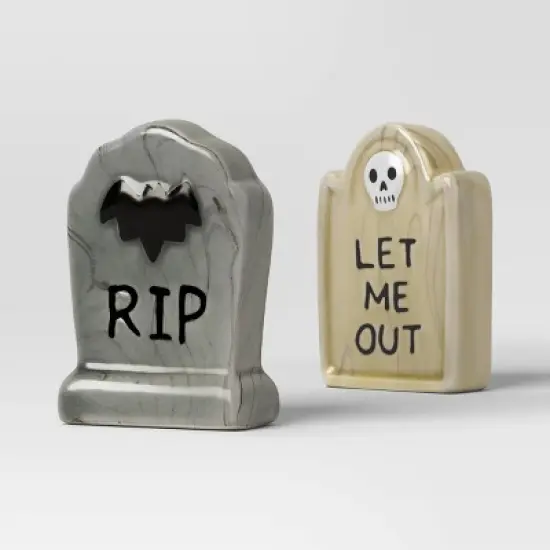 3pc Tombstones Mini Mantle Ceramic Decorative Accent Set - Hyde and EEK! Boutique&trade; image {2}