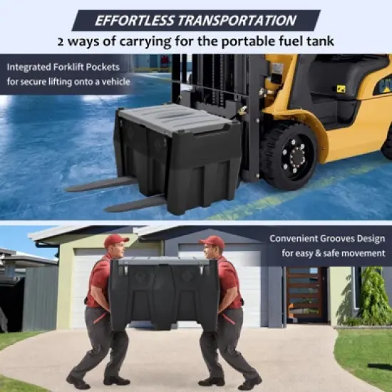 Transfer Tank, 128 Gallon Capacity, Transfering Tank with 12v DC 10 GPM Transfer Pump & 13.1Ft Rubber Hose image {4}