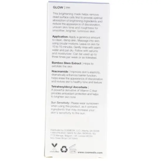 CosMedix Glow Bamboo Brightening Mask, 2.6 oz image {2}
