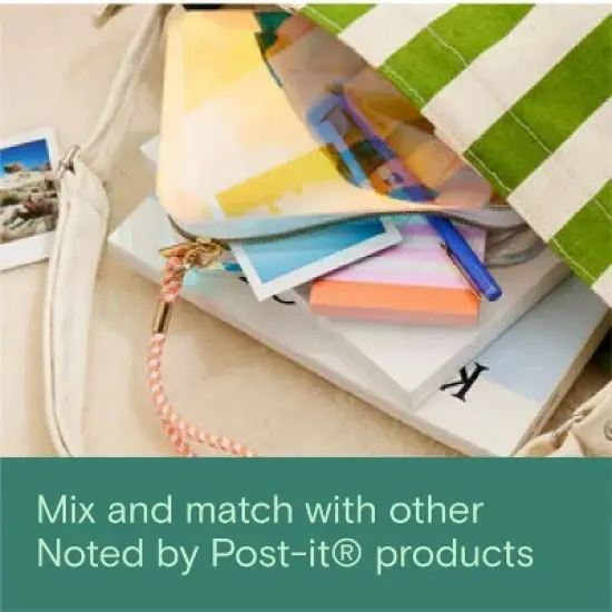 Noted by Post-it, Blue Lined Sticky Notepad: To Do List, 3x6 Inches, 100 Sheets, Uncoated Paper, Book Binding image {5}