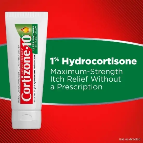 Cortizone 10 Hydrocortisone 1% Anti-Itch Creme Maximum Strength 2 Oz image {3}