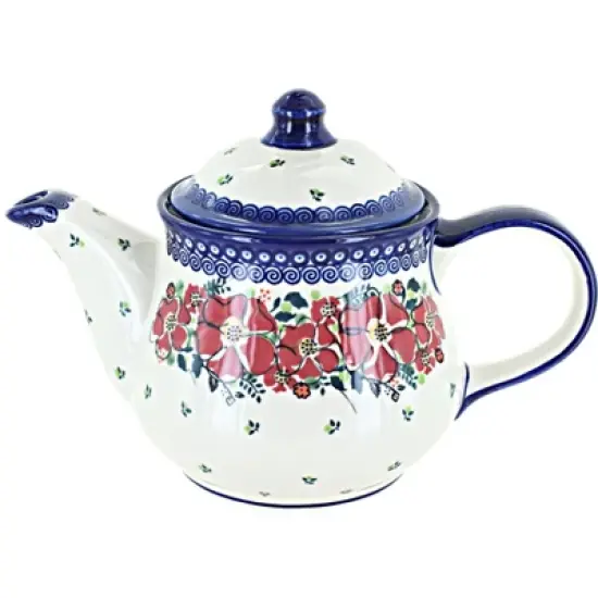 Blue Rose Polish Pottery CZ01 Galia Teapot image {2}