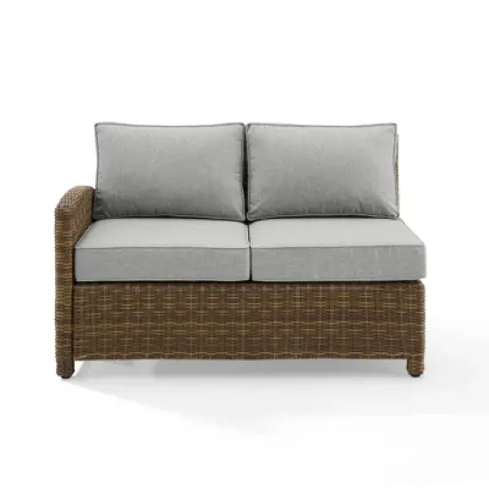 Bradenton Outdoor Wicker Sectional Left Side Loveseat - Crosley
 image {6}