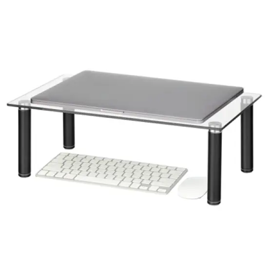 mDesign Large Flat Platform Riser Shelf for Laptop Computer or TV image {6}