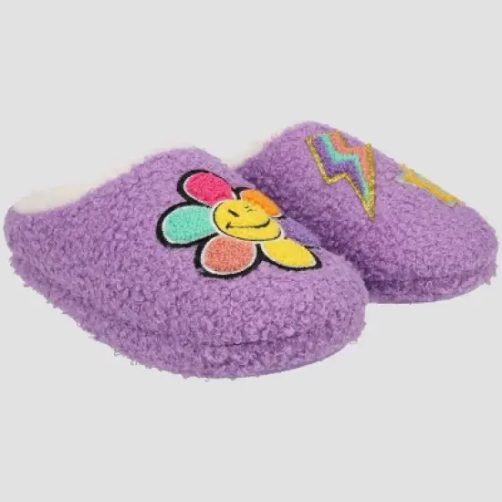Girls' Joe Boxer Plush Clog Slippers - Purple image {1}