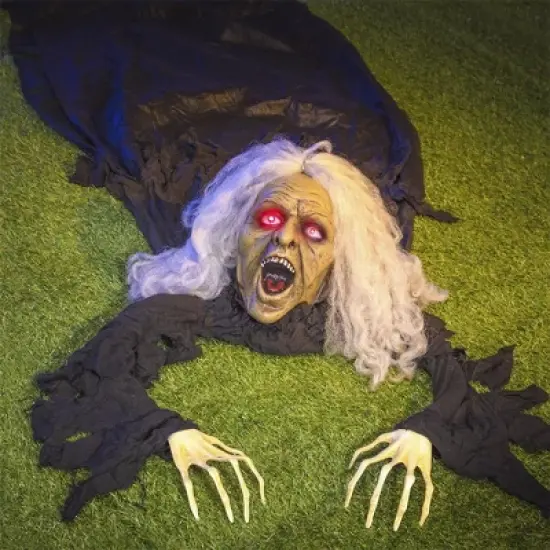 Joyfy Halloween Zombie Decoration Outdoor, Animated Groundbreaker Zombie Props for Halloween Haunted House, Lawn Yard, Graveyard Outside Decorations image {7}