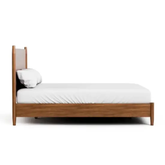 HOMES: Inside + Out 3pc Queen Neovesi Platform Bedroom Set Boho with 2 Nightstands Oak image {4}