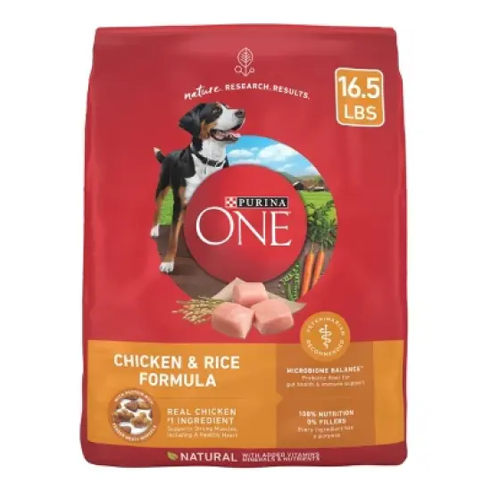 Purina ONE SmartBlend Chicken & Rice Formula Adult Dry Dog Food image {8}