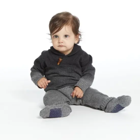 Andy & Evan Boys Sweater Romper W Booties Black, Size Toddler (1-3 Years) image {1}