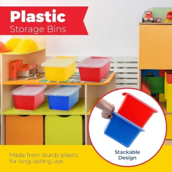 Storage Bins - Stackable Storage Bins, Plastic Storage, Bins Storage Containers, 3 pcs per 
pack - Cubby Storage Organizers, Classroom Organization image {2}