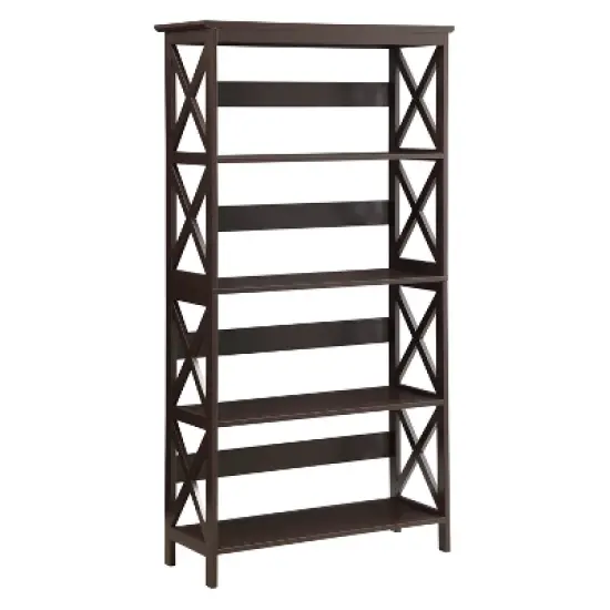 60" Oxford 5 Tier Bookcase - Breighton Home image {10}