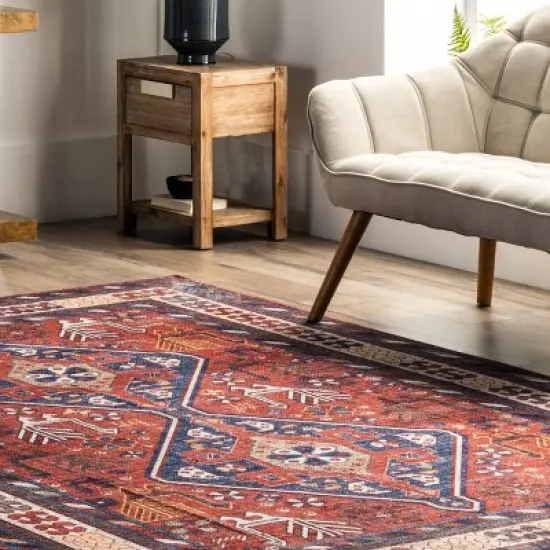 nuLOOM Stella Machine Washable Traditional Global Area Rug image {8}