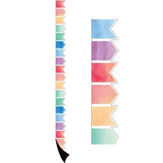 Teacher Created Resources&reg; Watercolor Pennants Magnetic Border, 24 Feet Per Pack, 2 Packs image {2}