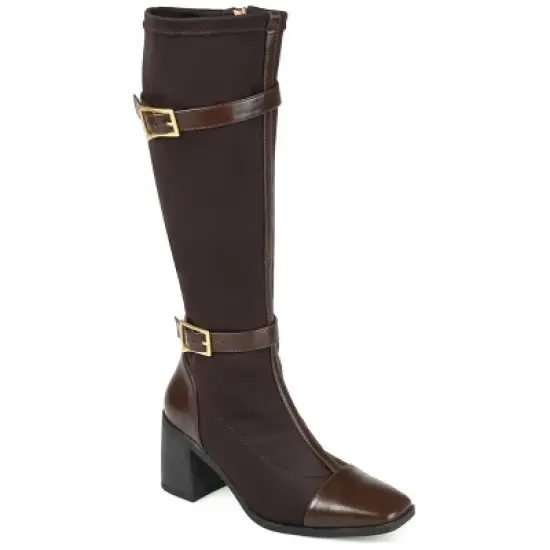 Journee Collection Womens Gaibree Tru Comfort Foam Stacked Heel Knee High Boots image {12}