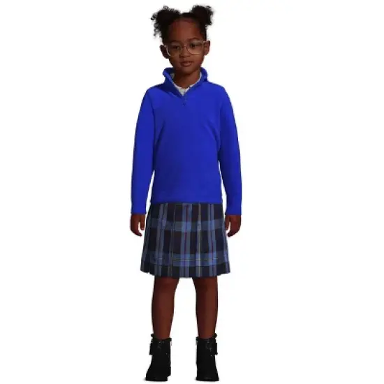 Lands' End School Uniform Kids Lightweight Fleece Quarter Zip Pullover image {2}