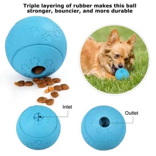Prime Pets Dog Treat Ball, 4 Pack Interactive Food Dispensing Puppy Puzzle Toy image {7}