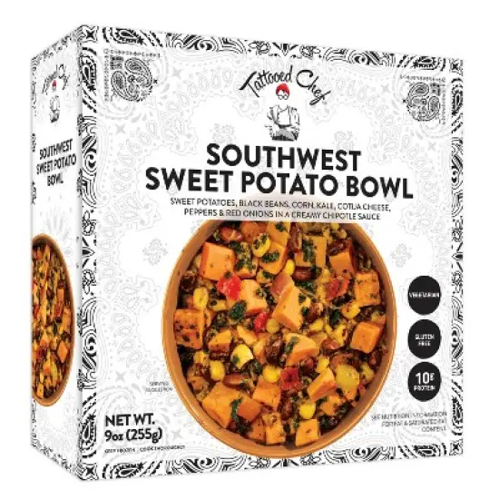 Tattooed Chef Gluten Free Frozen Southwest Sweet Potato Bowl - 9oz image {2}