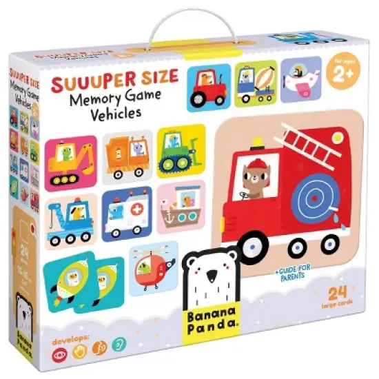 Banana Panda Suuuper Size Toddler Memory Game - Vehicles image {2}
