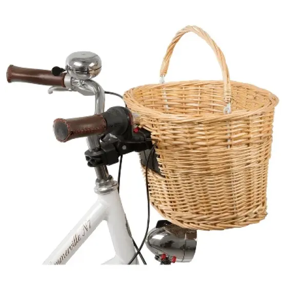 M-Wave Quick Release Wicker Basket, Brown image {1}