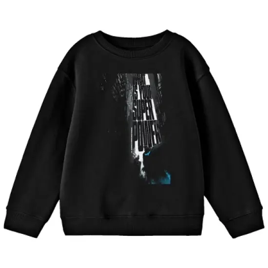 Batman What Is Your Superpower Crew Neck Long Sleeve Black Youth Sweatshirt image {2}