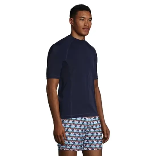 Lands' End Men's Short Sleeve Swim Tee Rash Guard image {2}