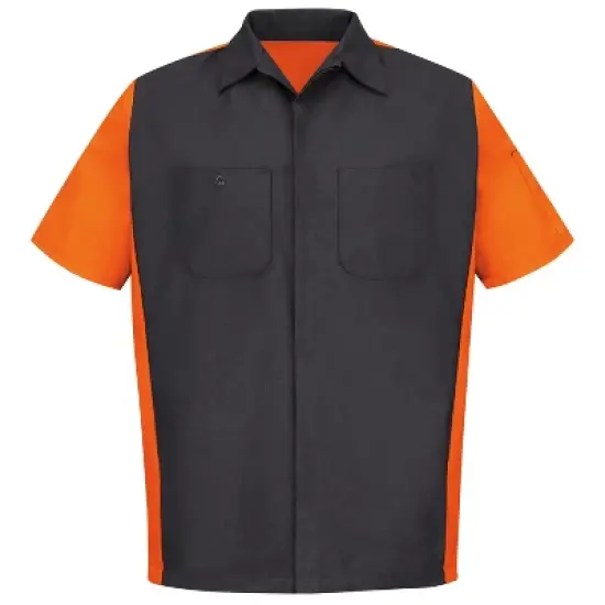 Red Kap&reg; Men's Short Sleeve Two-Tone Crew Shirt image {3}