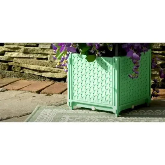 Ultimate Innovations 9.84" Wide 47pc Square Self-Watering Tower with Trellis  image {6}