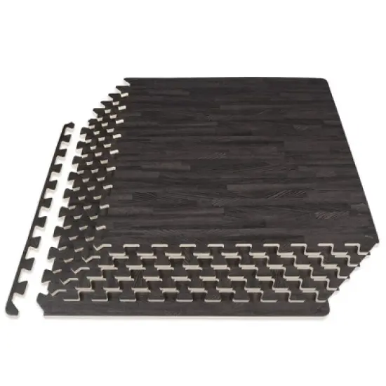 ProsourceFit Wood Grain Puzzle Mat, 1/2-in, 24 Sq Ft - 6 Tiles image {7}