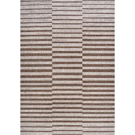 Sukie Modern Offset Stripe Indoor/Outdoor Area Rug - JONATHAN Y image {1}