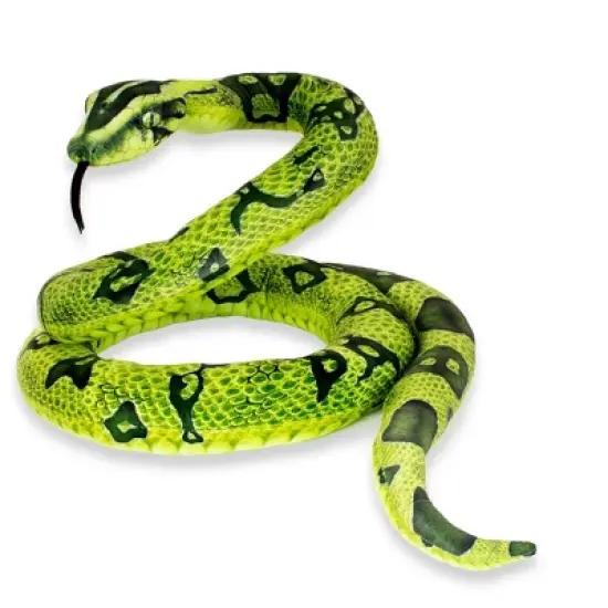 Underwraps Real Planet Python Green 118 Inch Realistic Soft Plush image {1}