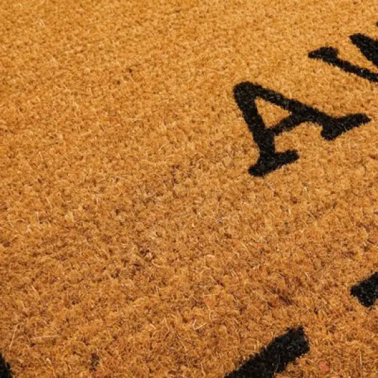 Juvale Go Away Doormat, Funny Front Door Welcome Mat for Outdoor Porch or Patio, Natural Coco Coir, 17 x 30 In image {5}