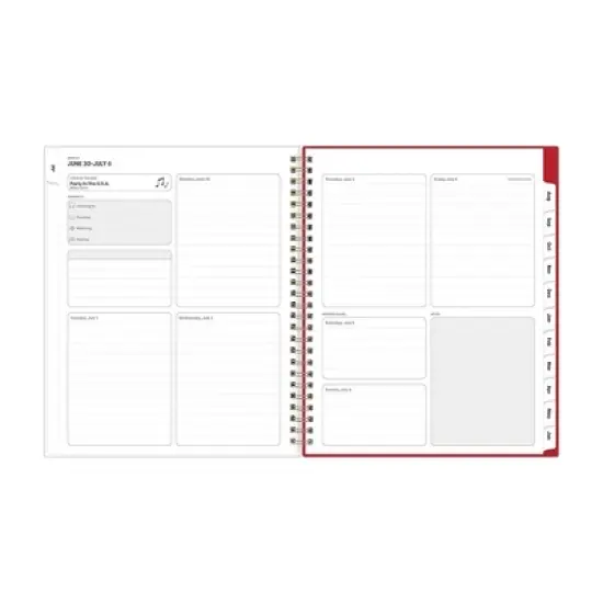 Blue Sky 7"x9" 2025-2026 Weekly/Monthly Wirebound Planner Clear Cover Shanalee Pink image {4}