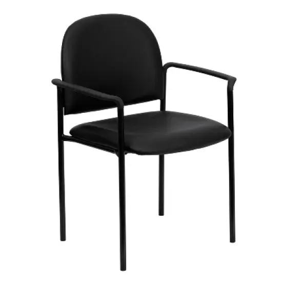 Emma and Oliver Comfort Stackable Steel Side Reception Chair with Arms image {11}