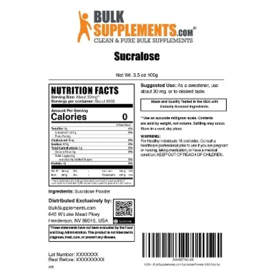 BulkSupplements Sucralose Powder image {5}
